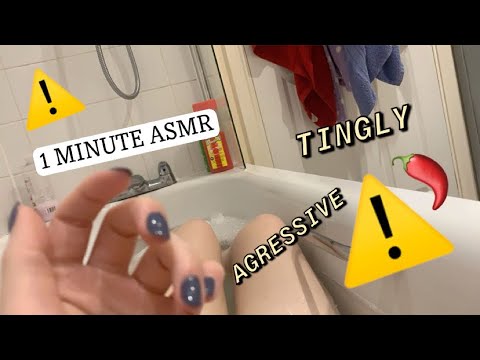 1 MINUTE ASMR/ CAMERA SCRATCHING AND TAPPING IN THE BATH #shorts