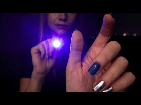 ASMR Light Trigger Hand Movements Whispering & Rain Sounds | Follow the Light | Eye Exam  | Visual
