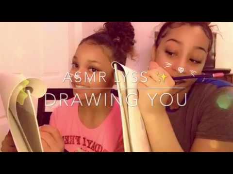 ASMR DRAWING YOU | SCRIBBLES | WHISPERS | ASMR LYSS ✨ pt1