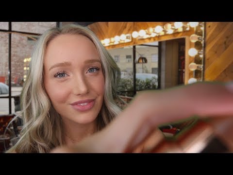 ASMR Doing Your Makeup For A Photoshoot! (Stipple, Lotion Sounds, Hair & Mic Brushing) | GwenGwiz