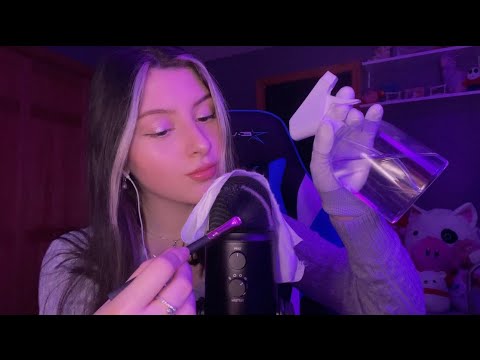 ASMR FAST 5 MINUTE MIC CLEANING *tingly*