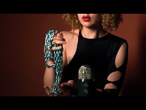 I Will Tie You With Chains | ASMR 4K | Sounds of Metal Sleep Chains + Echo (with Elsa)