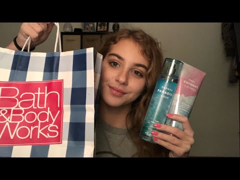 ASMR | BATH AND BODY WORKS HAUL | whispering, tapping, liquid sounds