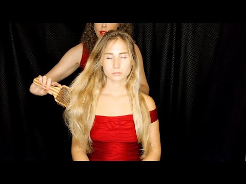 ASMR 💕 Ultra Relaxing Scalp Massage with the Gorgeous Mercedes & Corrina Rachel