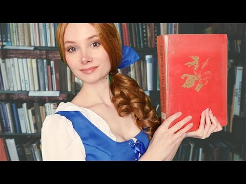 ASMR Beauty and the Beast Role Play ❤ Book sounds, Page flipping, Ear to ear whisper, Reading