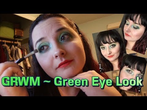 GRWM ~ Green Eye Look ~Whispered ASMR