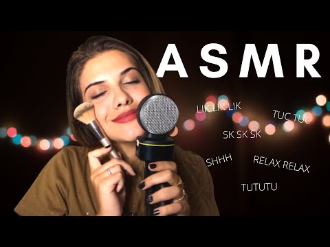 ASMR - MOUTH SOUNDS e Pincel na Tela | Meu primeiro ASMR