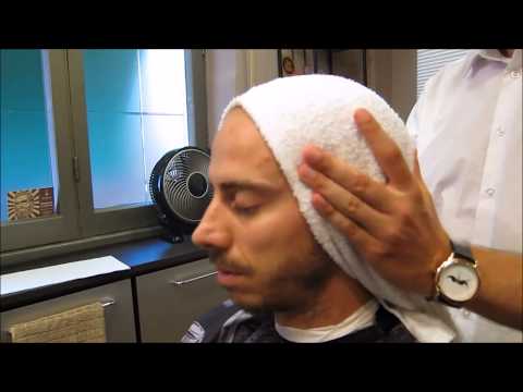 Old School Barber - Head Shave with Massage - No Talking ASMR video 2/3