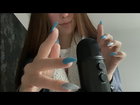 ASMR | NAIL TAPPING, HAND MOVEMENTS and MOUTH SOUNDS with RAIN SOUNDS✨