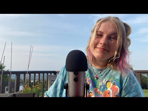 ASMR outside! personal attention, makeup, and mouth sounds 💗