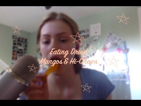 ASMR- Intense eating sounds with dried mangos and Hi-Chews