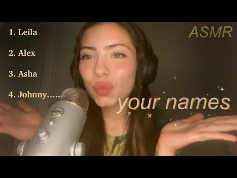 asmr | whispering your names + mic gripping