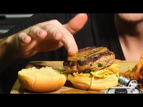 ASMR Thai Burger + ARBY'S Curly Fries |Anniversary Din| (Soft Crunchy Eating Sounds) Nomnomsammieboy