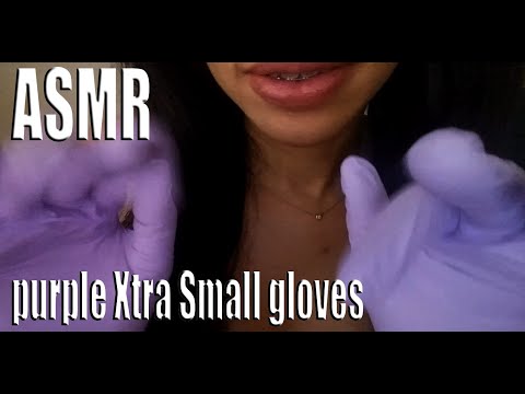 {ASMR} purple extra small latex gloves