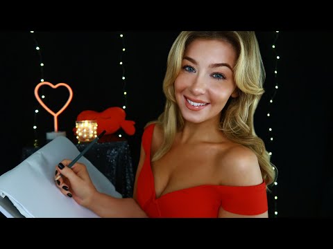 ASMR Sweet Girlfriend Sketches You ♡ Valentines Day Roleplay