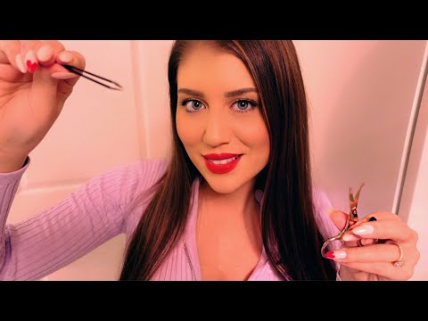 ASMR // Doing Your Eyebrows (Close Personal Attention) Roleplay