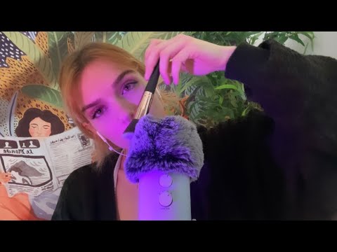 ASMR Sleepy Mic Brushing & Triggers with Positive Affirmations