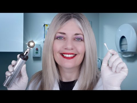 ASMR Ear Exam, Ear Wick Removal and Ear Swabbing - Otoscope, Latex Gloves, Drops, Typing