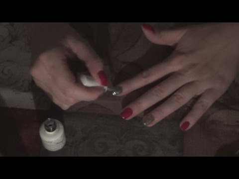 ASMR ear to ear whispering/nail painting with gel polish