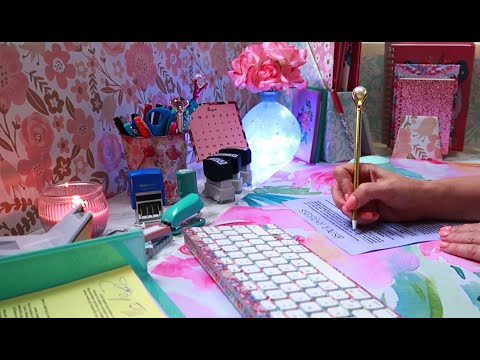 ASMR Office Sounds | Typing, Writing, Stamping, Stapling, Paper Sounds, No Talking
