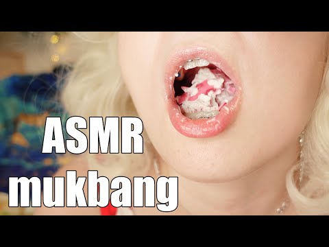 ASMR mukbang in braces - eating icecream