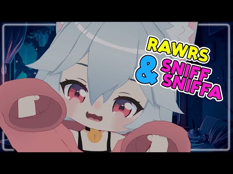 WOLF GIRL SNIFFS AND RAWRS IN YOUR EAR || ASMR FOR PEOPLE WHO ARE SAD