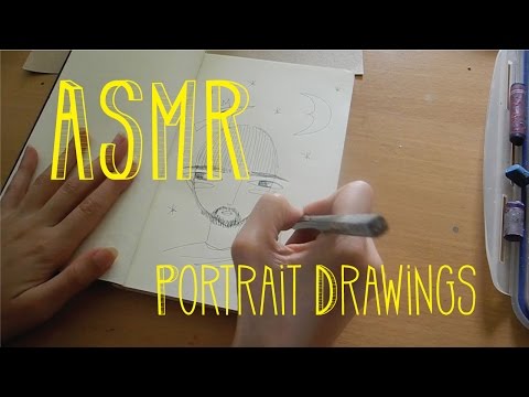 ASMR Drawing Portraits - Kawaii Korean Style - No Talking - Little Watermelon