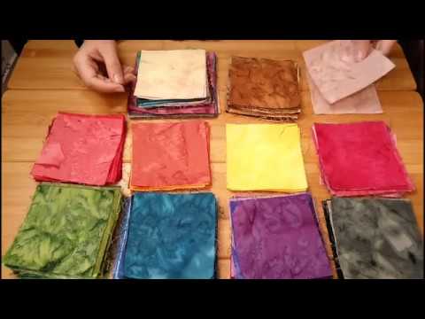 ASMR Sorting Fabrics into Colours