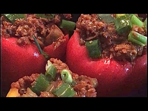[ASMR] Relaxing cooking! STUFFED PAPRIKA With Rice Sooooo delicious 🤤