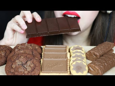ASMR MILKA CHOCOLATE CANDY + COOKIES (CRUNCHY Eating Sounds) No Talking