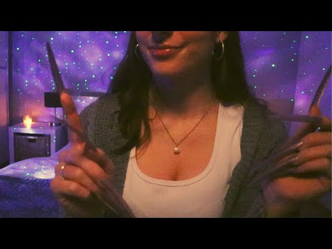 ASMR | Face Tracing and Mouth Sounds (with Extreme Long Nails)