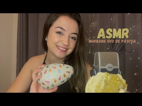 ASMR MUKBANG | OVO DE PÁSCOA DE PISTACHE CREMOSO (eating sounds) 🐰🥚