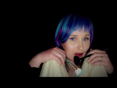 ASMR ♡ Trigger Words and Brushing Your Face with Fan Brushes ♡ Live Stream Excerpt