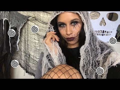 ASMR Relaxing witch hand movements [ Rain sounds ]