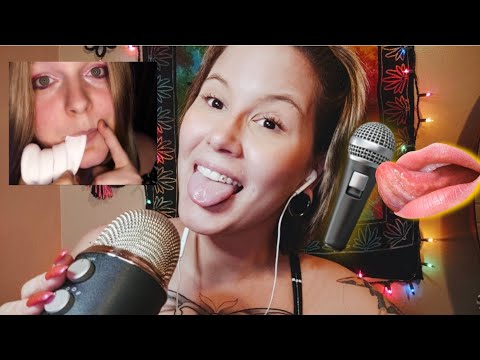 ASMR Mouth sounds OVER LOAD 🥴 Ear eating, mic licking & paci sounds