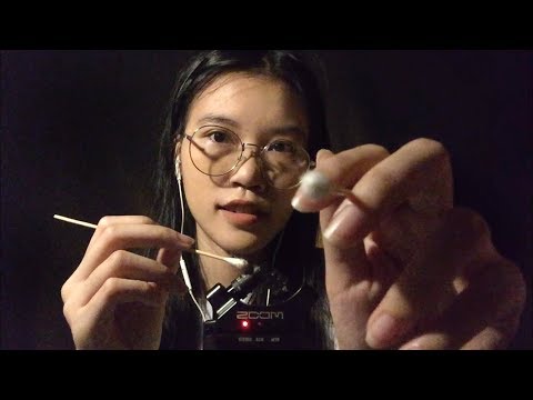 ASMR Cotton Swab Ear Cleaning ♡ 40 Minutes ♡ (Repeat with no visual)