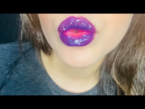 ASMR|Goodnight Kisses|Purple Lips|#asmrsounds 💋💋💋