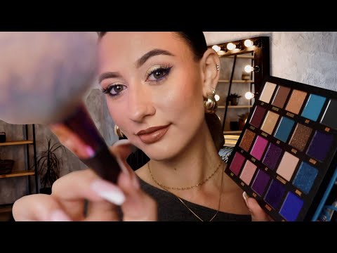 ASMR Doing Your Makeup FULL Glam Roleplay 😍 ~ layered sounds and face brushing for sleep
