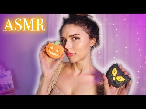 ASMR // LUSH HALLOWEEEN UNBOXING (scratching, tapping + oddly satisfying bath bomb at the end!)