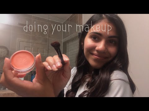 ASMR doing your makeup quickly