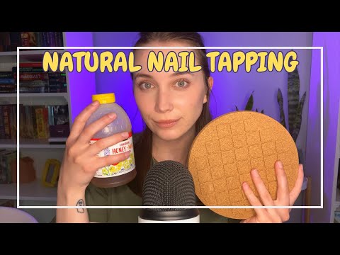 ASMR Natural Nail Tapping! (Cork, Books, Glass, Plastic, Boxes, Pop-It) 😴