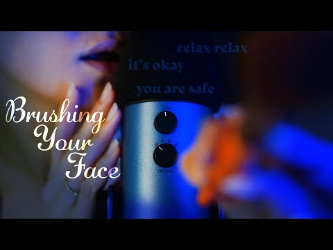 ASMR ~ Brushing Your Face ~ Personal Attention, Gently Whispered, Anti-Anxiety
