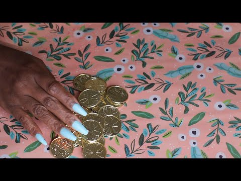 Four Leaf Clover Gold Coins For Good Luck ASMR Chewing Gum