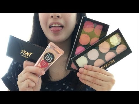 ASMR Makeup Haul! | tapping, lid sounds, soft whispers
