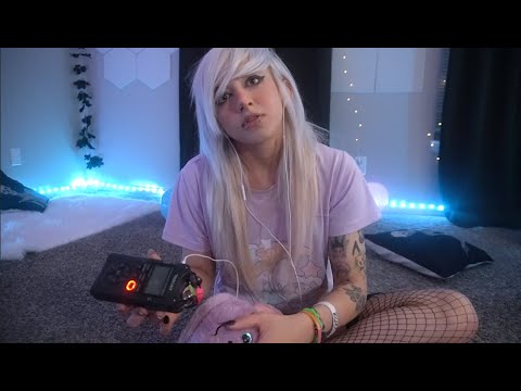 ASMR: showing PJ's and fishnet scratching