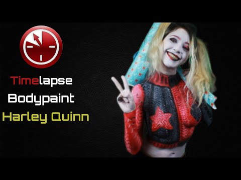 Time-lapse Bodypaint Harley Quinn Noel
