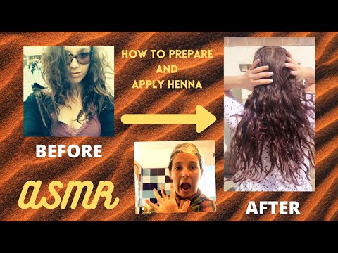 🍂ASMR🍂HOW TO PREPARE AND APPLY HENNA (whispered, strong ita accent)