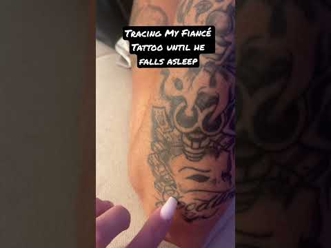 ASMR Tracing My Fiancés Tattoo (Part 3) Until He Visibly Falls ASLEEP 💤