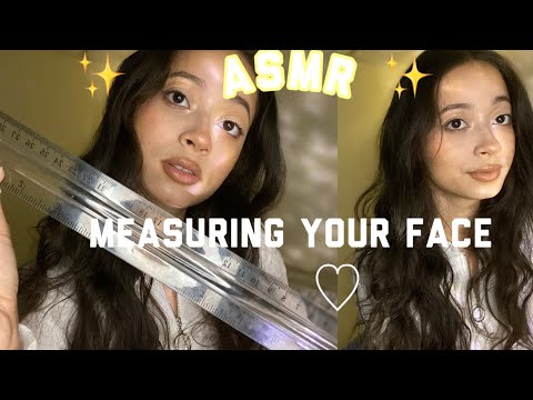 ASMR~ MEASURING YOUR FACE ( INAUDIBLE WHISPER) (TAPPING) ♡ ♡