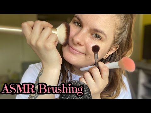 ASMR brushing your face & mine (and the mic)💤💤